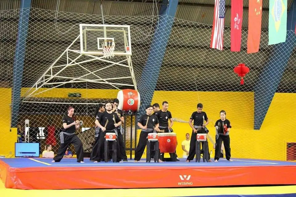 Competição de Kung Fu da Copa Lam Chun Sing organizada pela AGTKF - associação garra de tigre de kung fu, com participação da PBKF – Projeto Brasileiro de Kung Fu - Abertura do evento img 1